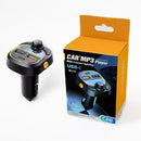 C28 Fast Charging Atmosphere Light Handsfree Car Kit Car Mp3 Player Stereo FM Transmitter
