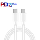PD 35W Dual USB-C / Type-C Ports Charger with 1m Type-C to Type-C Data Cable, US Plug