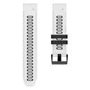 For Garmin Fenix 7X Solar 26mm Silicone Sports Two-Color Watch Band(White+Black)