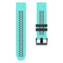 For Garmin Fenix 7X Solar 26mm Silicone Sports Two-Color Watch Band(Mint Green+Blue)