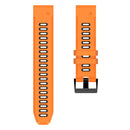 For Garmin Fenix 7X Solar 26mm Silicone Sports Two-Color Watch Band(Orange+Black)