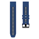 For Garmin Fenix 7X Solar 26mm Silicone Sports Two-Color Watch Band(Midnight Blue+Black)