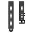 For Garmin Fenix 5X Plus 26mm Silicone Sports Two-Color Watch Band(Black+Grey)