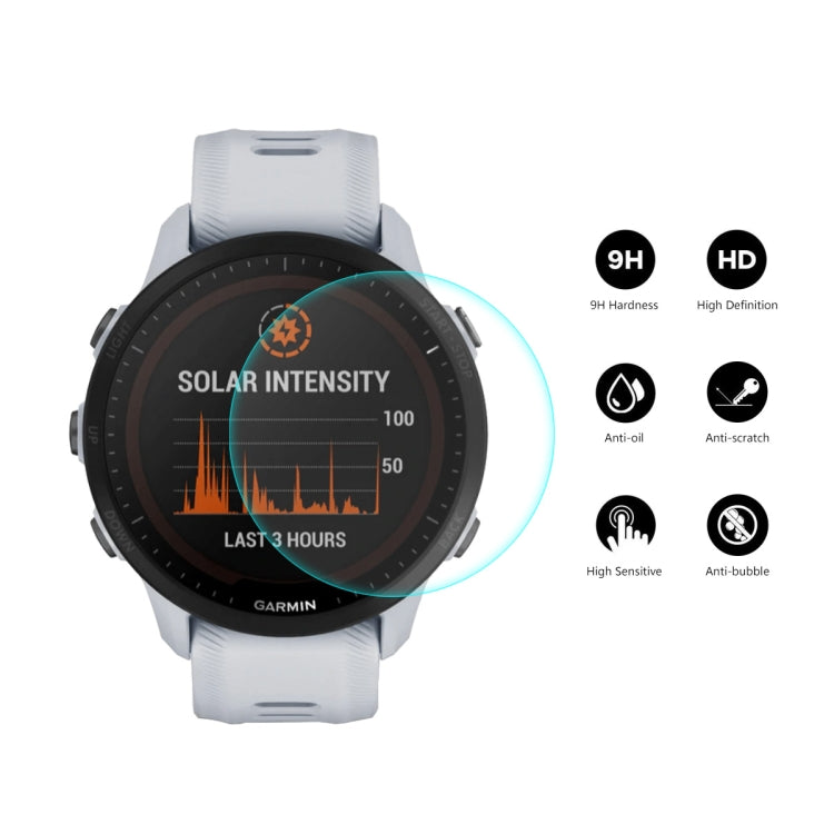 2 PCS For Garmin Forerunner 955 ENKAY 0.2mm 9H Tempered Glass Screen Protector Watch Film