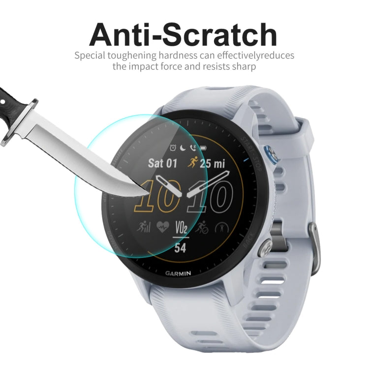2 PCS For Garmin Forerunner 955 ENKAY 0.2mm 9H Tempered Glass Screen Protector Watch Film