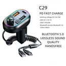 C29 Car Bluetooth 5.0 FM Transmitter Car MP3 Player Fast Charge U Disk Lossless Music Player