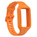 For Huawei Band 7 Solid Color Silicone Integrated Watch Band(Orange)