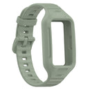 For Huawei Band 7 Solid Color Silicone Integrated Watch Band(Light Green)