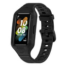 For Huawei Band 7 Solid Color Silicone Integrated Watch Band(Black)