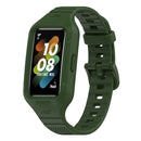 For Huawei Band 7 Solid Color Silicone Integrated Watch Band(Amygreen)