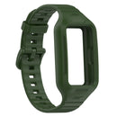 For Huawei Band 7 Solid Color Silicone Integrated Watch Band(Amygreen)