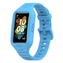 For Huawei Band 7 Solid Color Silicone Integrated Watch Band(Skyblue)
