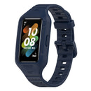 For Huawei Band 7 Solid Color Silicone Integrated Watch Band(Midnight Blue)