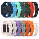 For Huawei Band 7 Solid Color Silicone Integrated Watch Band(Ink Blue)