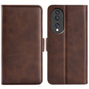 For Honor 70 Dual-side Magnetic Buckle Flip Leather Phone Case(Brown)