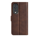 For Honor 70 Dual-side Magnetic Buckle Flip Leather Phone Case(Brown)