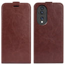 For Honor 70 R64 Texture Vertical Flip Leather Phone Case(Brown)