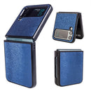 For Samsung Galaxy Z Flip4 Peacock Texture Phone Case(Blue)