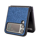 For Samsung Galaxy Z Flip4 Peacock Texture Phone Case(Blue)