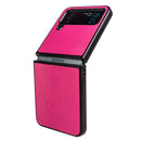 For Samsung Galaxy Z Flip4 Peacock Texture Phone Case(Rose Red)