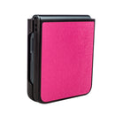For Samsung Galaxy Z Flip4 Peacock Texture Phone Case(Rose Red)