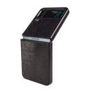 For Samsung Galaxy Z Flip4 Peacock Texture Phone Case(Black)