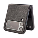 For Samsung Galaxy Z Flip4 Peacock Texture Phone Case(Black)