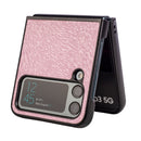 For Samsung Galaxy Z Flip4 Peacock Texture Phone Case(Pink)
