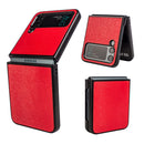 For Samsung Galaxy Z Flip4 Peacock Texture Phone Case(Red)