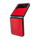 For Samsung Galaxy Z Flip4 Peacock Texture Phone Case(Red)