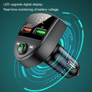 C8 Car U Disk Bluetooth Player Fm Transmitter QC3.0 Dual USB Ports Fast Charging