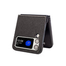 For Samsung Galaxy Z Flip4 Cross Texture Phone Case(Black)