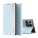 For Honor X8 2022 / X30i / Play6T Pro Side Electroplated Adsorption Leather Phone Case(Light Blue)