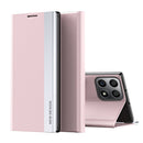 For Honor X8 2022 / X30i / Play6T Pro Side Electroplated Adsorption Leather Phone Case(Pink)