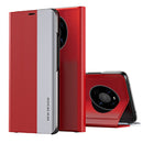 For Huawei Mate 40 Pro Side Electroplated Adsorption Leather Phone Case(Red)