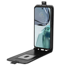 For Motorola Moto G62 5G R64 Texture Vertical Flip Leather Phone Case(Black)