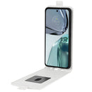 For Motorola Moto G62 5G R64 Texture Vertical Flip Leather Phone Case(White)