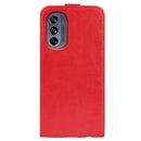 For Motorola Moto G62 5G R64 Texture Vertical Flip Leather Phone Case(Red)