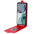 For Motorola Moto G62 5G R64 Texture Vertical Flip Leather Phone Case(Red)