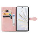 For Honor 70 Mandala Flower Embossed Horizontal Flip Leather Phone Case(Rose Gold)