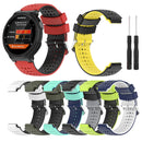 For Garmin Approach S6 Silicone Sports Two-Color Watch Band(Amygreen+Black)