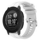 For Garmin Instinct 2 22mm Solid Color Silicone Watch Band(White)