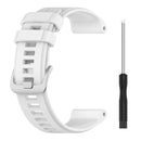 For Garmin Instinct 2 22mm Solid Color Silicone Watch Band(White)