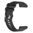 For Garmin Instinct 2 22mm Solid Color Silicone Watch Band(Black)
