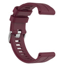 For Garmin Instinct 2 22mm Solid Color Silicone Watch Band(Burgundy)