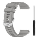 For Garmin Instinct 22mm Solid Color Silicone Watch Band(Grey)