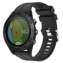 For Garmin Approach S60 22mm Solid Color Silicone Watch Band(Black)