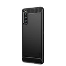 For Sony Xperia 10 IV MOFI Gentleness Series Brushed Texture Carbon Fiber Soft TPU Case(Black)