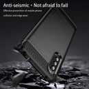 For Sony Xperia 10 IV MOFI Gentleness Series Brushed Texture Carbon Fiber Soft TPU Case(Black)