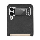 For Samsung Galaxy Z Flip 4 5G Folding Litchi Texture Card Wallet Phone Case(Black)